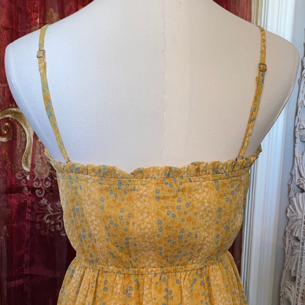 Japna Yellow Floral Mini Dress - Picture 12 of 15